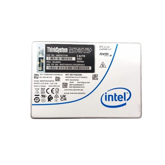 Hard drive Lenovo 3.84TB SSD PCIe NVMe PCIe 4.0x4 2.5" 3D TLC NAND RI AES-256 4XB7A17146