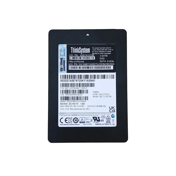 Hard drive Lenovo 3.84TB SSD SATA 6G 2.5" V-NAND TLC RI AES-256 512b 4XB7A10199