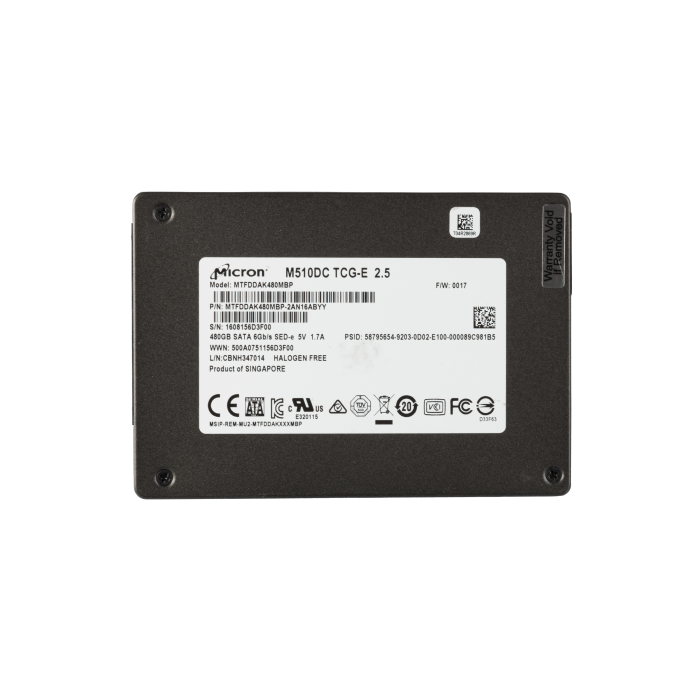 Hard drive Micron 480GB SSD SATA 6G 2.5" MLC MU SED MTFDDAK480MBP-2AN16ABYY