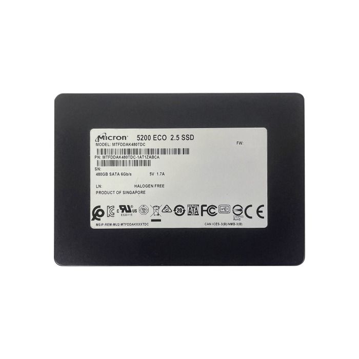 Hard drive Micron 480GB SSD SATA 6G 2.5" TLC MTFDDAK480TDC-1AT1ZABCA