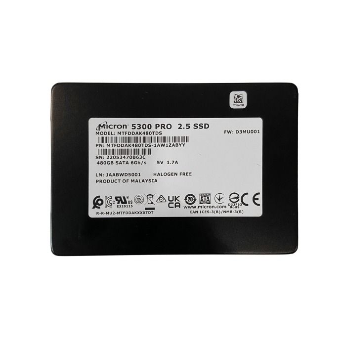 Hard drive Micron 480GB SSD SATA 6G 2.5" TLC MTFDDAK480TDS-1AW1ZABYY
