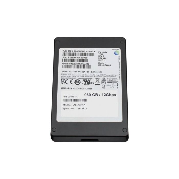 Hard drive NetApp Samsung 960GB SSD SAS 12G 2.5" TLC RI 108-00546+A1