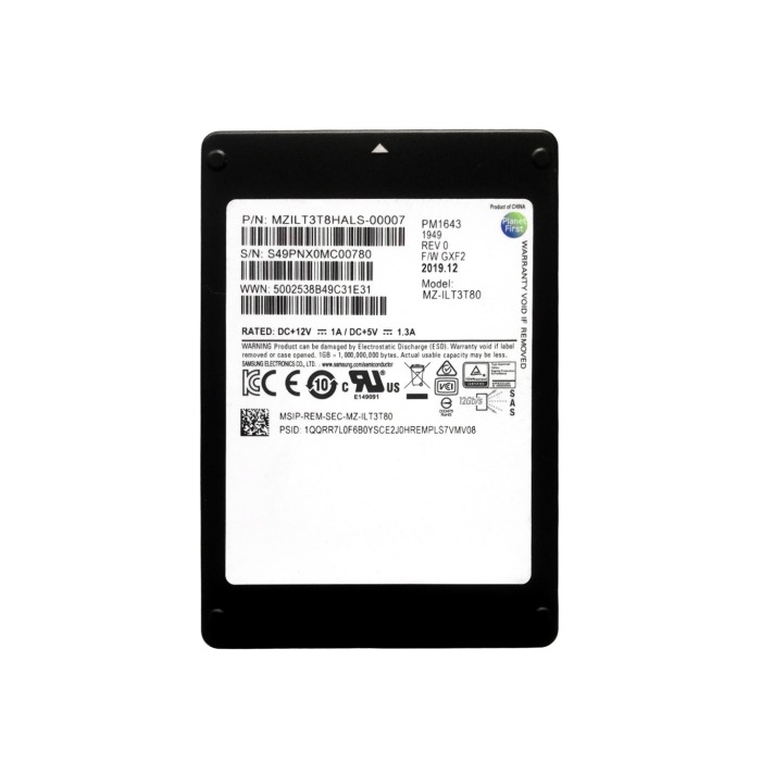 Hard drive Samsung 3.84TB SSD SAS 12G 2.5" V-NAND RI MZILT3T8HALS-00007