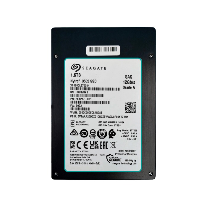 Hard drive Seagate 1.6TB SSD SAS 12G 2.5" TLC MU XS1600LE70084