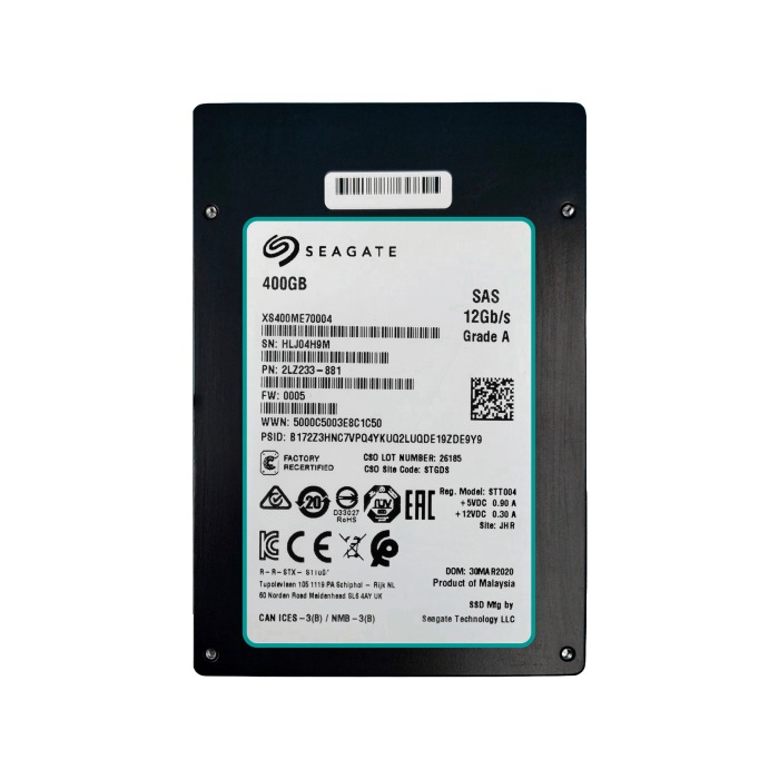 Hard drive Seagate 400GB SSD SAS 12G 2.5" TLC WI XS400ME70004