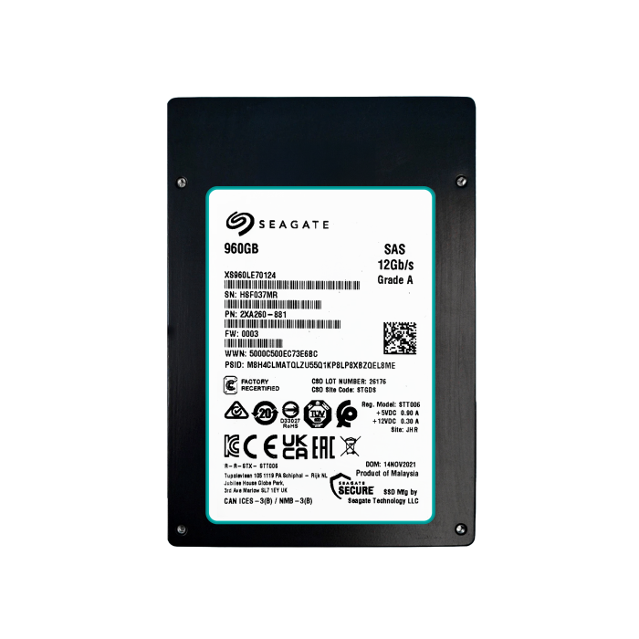 Hard drive Seagate 960GB SSD SAS 12G 2.5" 3D eTLC MU 512 2XA260-881