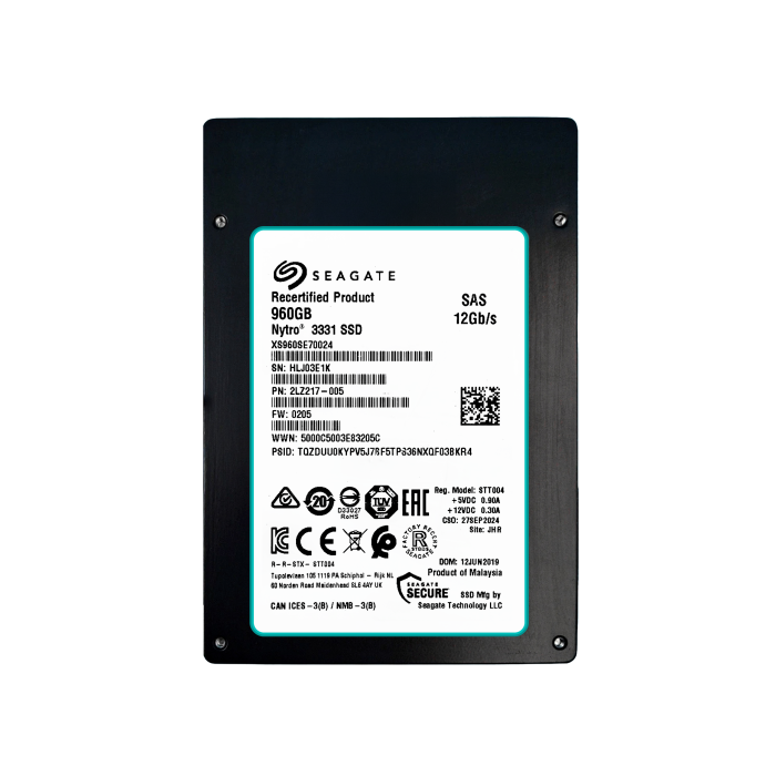 Hard drive Seagate 960GB SSD SAS 12G 2.5" 3D eTLC RI SED 512 2LZ217-005