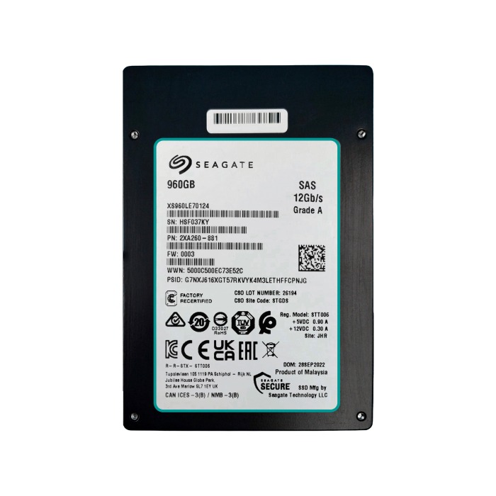 Hard drive Seagate 960GB SSD SAS 12G 2.5" TLC MU XS960LE70124
