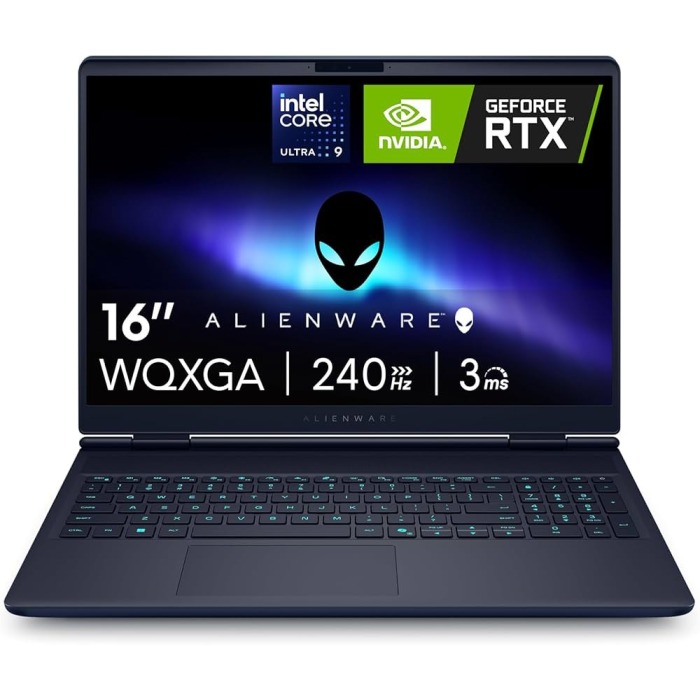 Laptop Dell ALIENWARE 16X AURORA AC16251 with Intel Core Ultra 9 275HX, 32GB RAM, 2TB SSD NVMe, RTX 5070 8GB, Wi-Fi 7, Bluetooth 5.3, Windows 11 Home