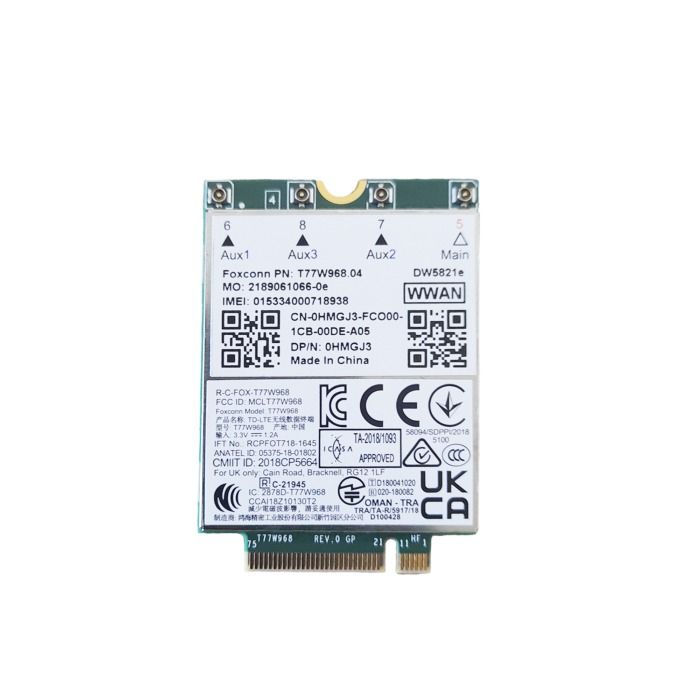 Network interface card Dell Foxconn 5821E M.2 4G LTE WWAN for laptop HMGJ3