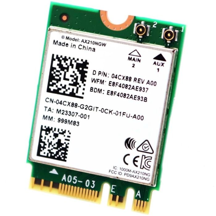 Network interface card Intel M.2 Adapter MU-MIMO Wi-Fi 6 Bluetooth 5.2 4CX88
