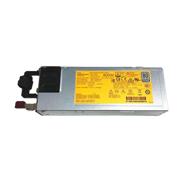 Netzteil HPE 800W 100-240V 50/60Hz 80+ Platinum 754381-001