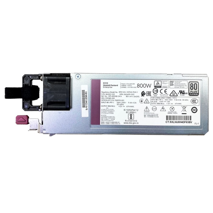 Netzteil HPE Chicony 800W 100-240V AC 50/60Hz 80+ Platinum G10 865409-002