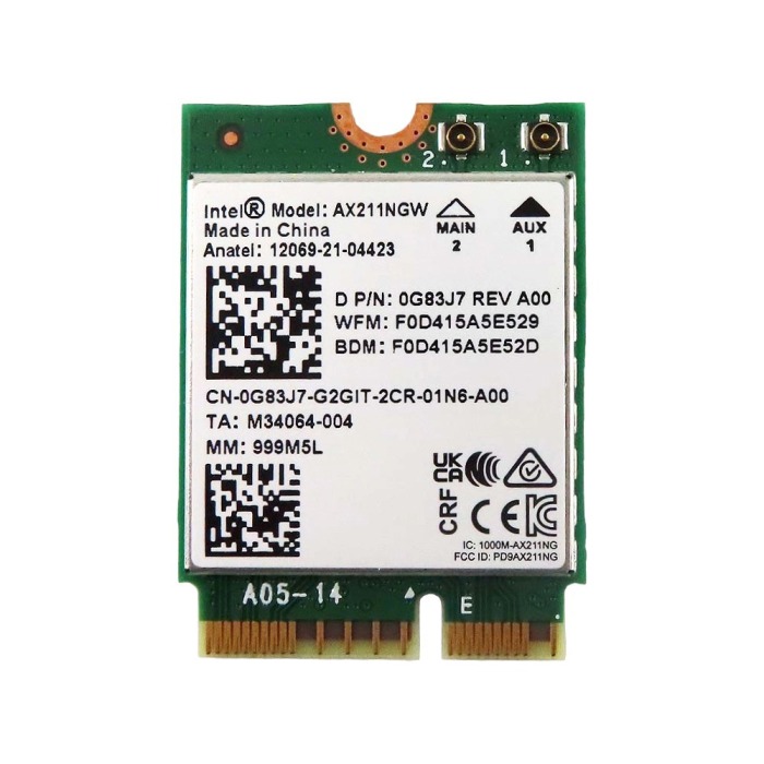 Netzwerkkarte Intel AX211 Wi-Fi 6E (802.11ax) M.2 2230 fur Dell Precision T3660 G83J7