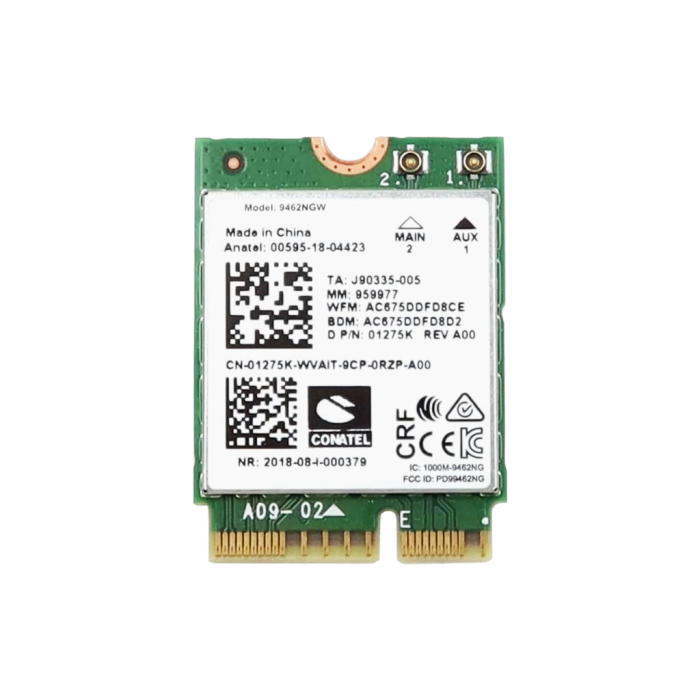 Netzwerkkarte Intel Wireless-AC 9462 M.2 2230 Wi-Fi 5 (802.11ac) Bluetooth 5.0 1275K