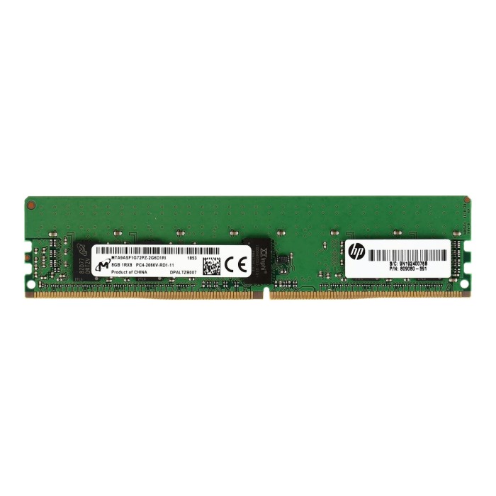 RAM-Speicher HP 8GB 1Rx8 PC4-21300 DDR4 RDIMM 2666MHz 809080-591