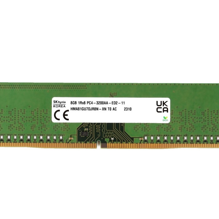 RAM-Speicher Hynix 8GB 1Rx8 PC4-25600 DDR4 UDIMM ECC 3200MHz HMA81GU7DJR8N-XN