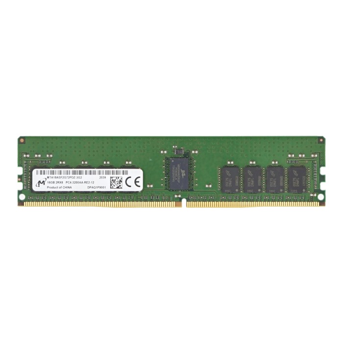 RAM-Speicher Micron 16GB 2Rx8 PC4-3200 DDR4 RDIMM ECC 3200MHz MTA18ASF2G72PDZ-3G2R1