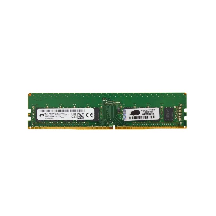 RAM-Speicher Micron 32GB 2Rx8 PC4-25600R DDR4 UDIMM ECC 3200MHz MTA18ASF4G72AZ-3G2F1