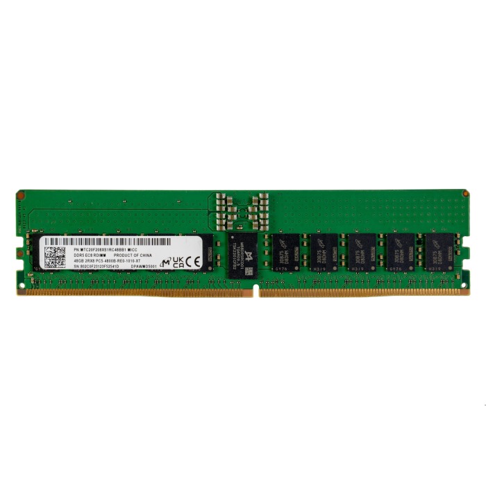 RAM-Speicher Micron 48GB 2Rx4 PC5-38400R DDR5 RDIMM ECC 4800MHz MTC20F208XS1RC48BB1