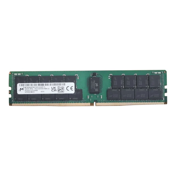 RAM-Speicher Micron 64GB 2Rx4 PC4-3200 DDR4 RDIMM ECC 3200MHz MTA36ASF8G72PZ-3G2E1