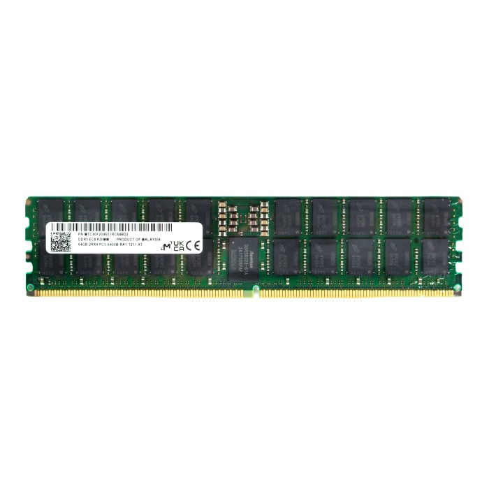 RAM-Speicher Micron 64GB 2Rx4 PC5-51200 DDR5 6400MHz RDIMM ECC MTC40F2046S1RC64BD2