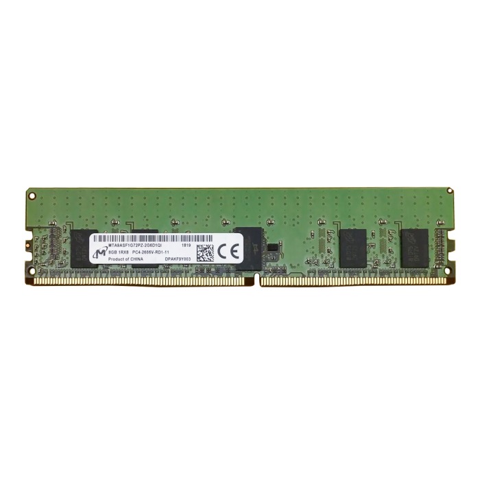 RAM-Speicher Micron 8GB 1Rx8 DDR4-2666V DDR4 RDIMM 2666MHz MTA9ASF1G72PZ-2G6D1
