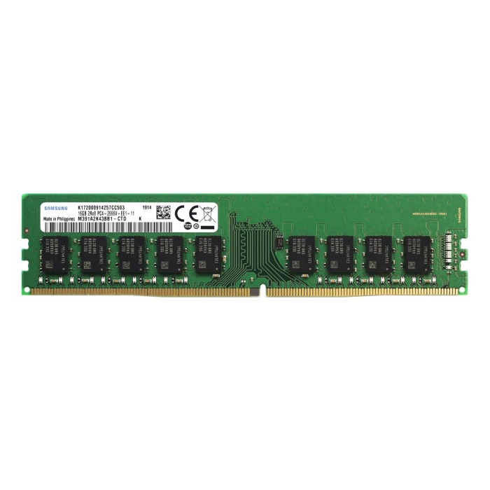 RAM-Speicher Samsung 16GB 2Rx8 PC4-21300V-E DDR4 UDIMM ECC 2666MHz M391A2K43BB1-CTD