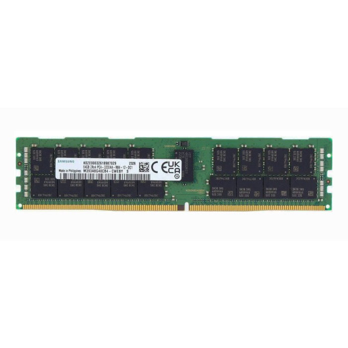 RAM-Speicher Samsung 64GB 2Rx4 PC4-25600 DDR4 RDIMM ECC 3200MHz M393A8G40CB4-CWE