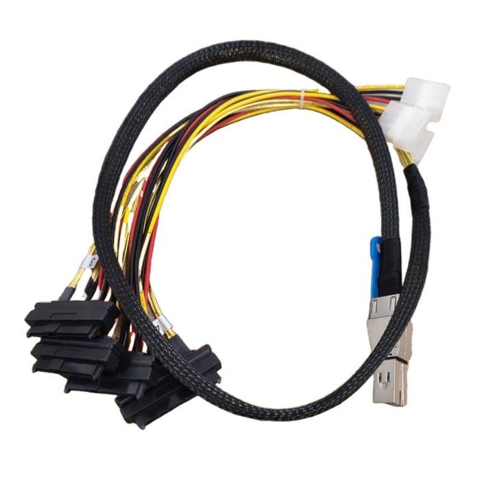 SAS cable SFF-8644 to 4xSFF-8482 75cm