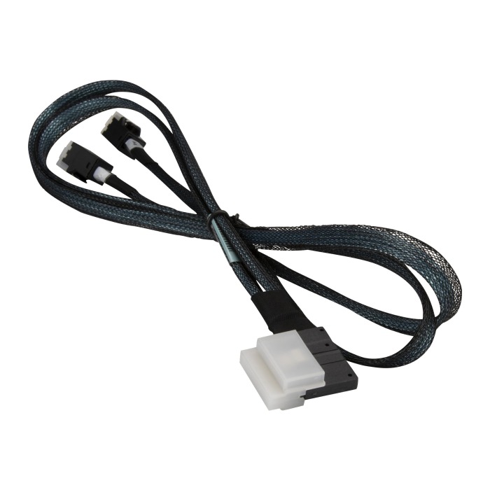 SAS-Kabel SuperMicro SFF-8654 bis 2xSFF-8643 slimline 70 cm CBL-SAST-0826