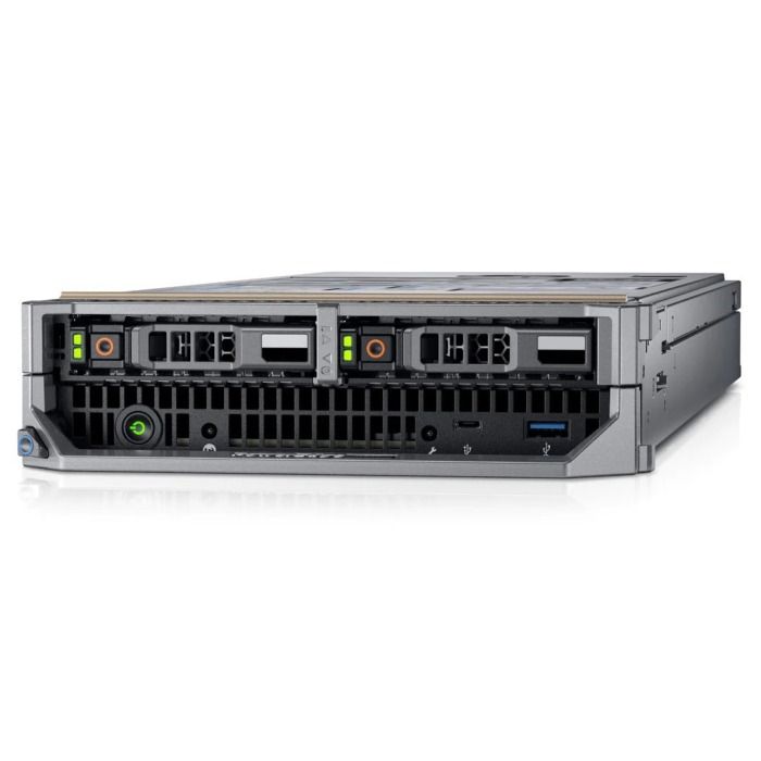 Server Dell M640 2x2.5" with 2x Silver 4210, 32GB RAM, H730P, 2x 480GB SSD SATA, 2xPCI-bridge VRTX