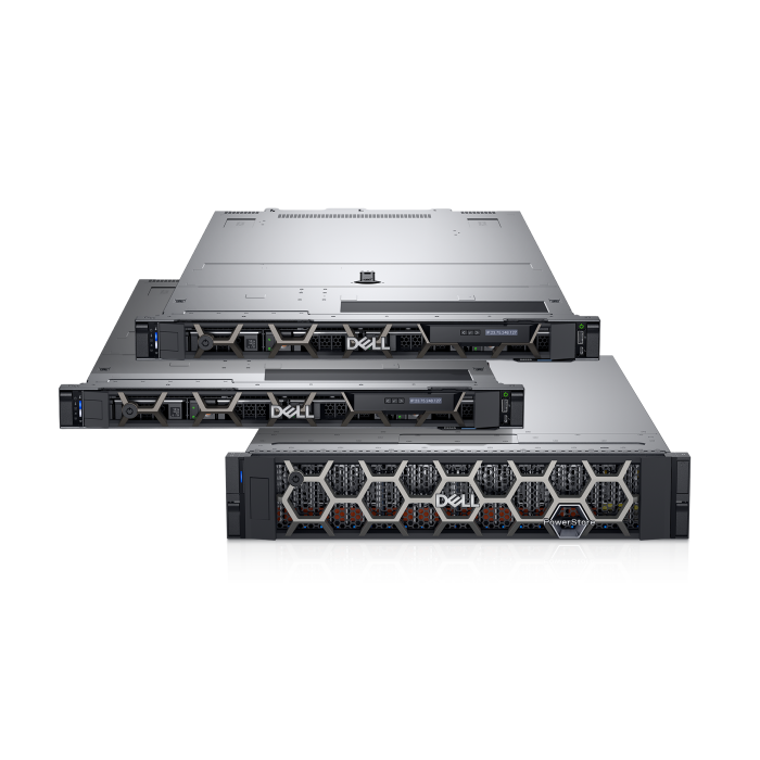 Server Dell mit 4x EPYC 7402, 256GB RAM-Speicher, 4x 240GB SSD SATA 6G M.2 2280, 2x10/25GbE SFP28, 4x Netzteil, Montageschienen, iDRAC 9