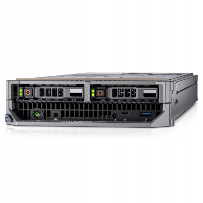 Server Dell PowerEdge M640 2x2.5" mit 2x Gold 6148, 32GB RAM, H730P, 2x 960GB SSD SATA 2.5", 4x1GbE RJ45, 