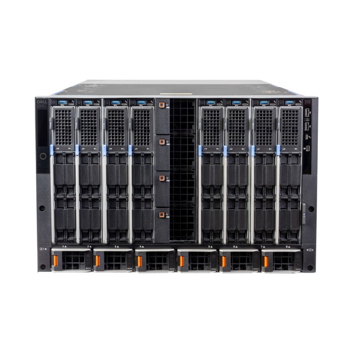 Server Dell PowerEdge MX7000 mit 8x Server Dell MX750c 4x2.5" (2xGold 6330, 192GB RAM-Speicher, S150, 4x960GB SSD NVMe, iDRAC9 Enterprise)