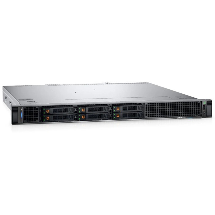 Server Dell PowerEdge R260 6x2.5" mit 1x E-2414, 16GB RAM-Speicher, H355, 1x 480GB SSD SATA 6G RI 2.5", 1x Netzteil, Montageschienen, iDRAC 9