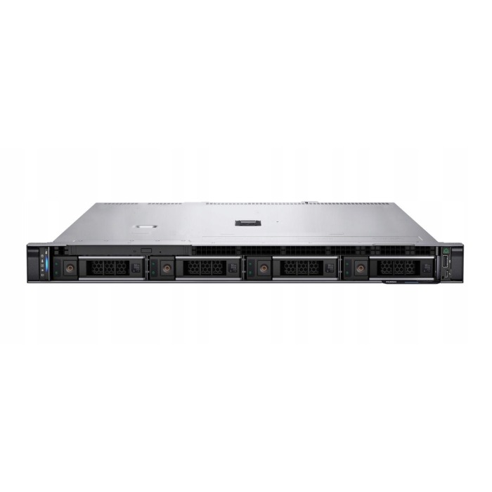Server Dell PowerEdge R350 4x3.5" mit 1x E-2388G, 32GB RAM-Speicher, H355, 2x 400GB SSD SATA 6G RI 2.5", 2x10GbE SFP+, 2x Netzteil, Montageschienen, Abdeckung, iDRAC 9