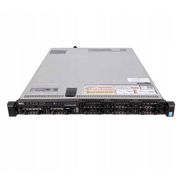 Server Dell PowerEdge R630 8x2.5" mit 2x E5-2643 v3, 32GB RAM, 2x 480GB SSD SATA 2.5", 4x1GbE RJ45, 2x PSU, schienen und befestigungsteile, iDRAC 8