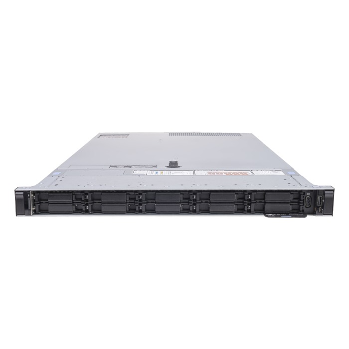 Server Dell PowerEdge R640 10x2.5" (4xNVMe) mit 2x Silver 4208, 64GB RAM, H730P, 2x 480GB SSD SATA 6G RI 2.5", 4x1GbE RJ45, 2x PSU, schienen, iDRAC 9