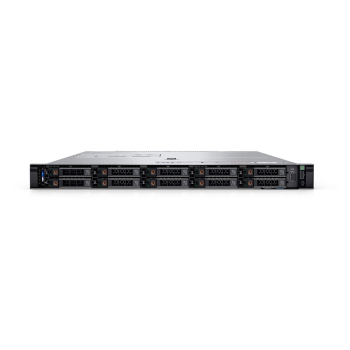 Server Dell PowerEdge R6625 10x2.5" mit 2x EPYC 9124, 32GB RAM, H755, 2x 960GB SSD SATA 2.5", 4x 6.4TB SSD SAS 12G MU 2.5", 4x10GbE SFP+, 2x PSU 1400W, Montageschienen, iDRAC9 Enterprise