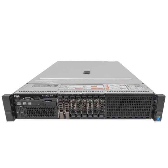 Server Dell PowerEdge R730 8x2.5" mit 2x E5-2683 v3, 128GB RAM, 2x 960GB SSD SATA 2.5", 4x1GbE RJ45, 2x PSU, schienen und befestigungsteile, iDRAC 8