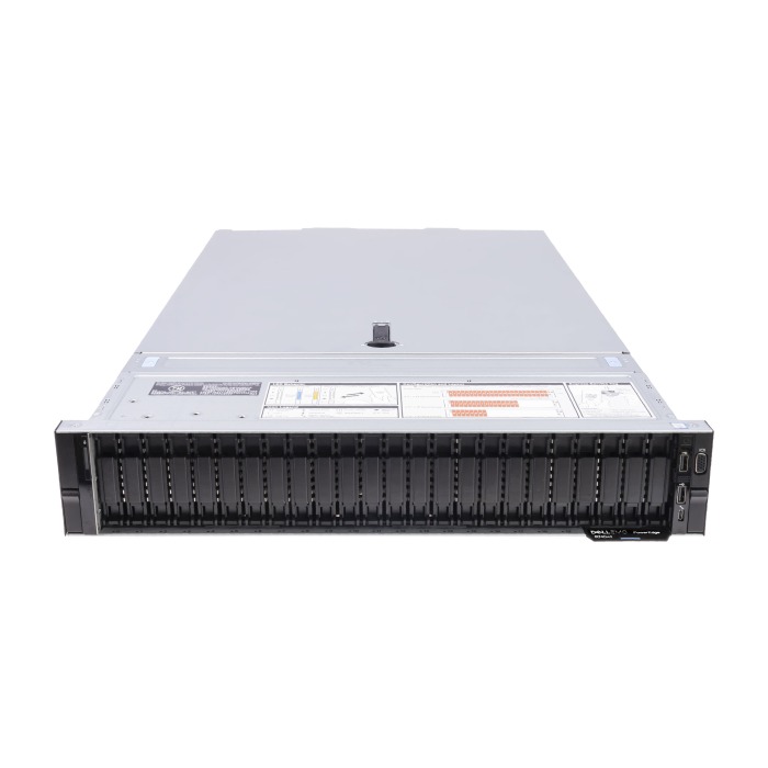 Server Dell PowerEdge R740xd 24x2.5" mit 2x Gold 6148, 256GB RAM-Speicher, H730, 24x 480GB SSD SATA 2.5", 2x1GbE RJ45 + 2x10GbE SFP+, 2x(2x10GbE SFP+), 2x Netzteil 1100W, Montageschienen, Abdeckung