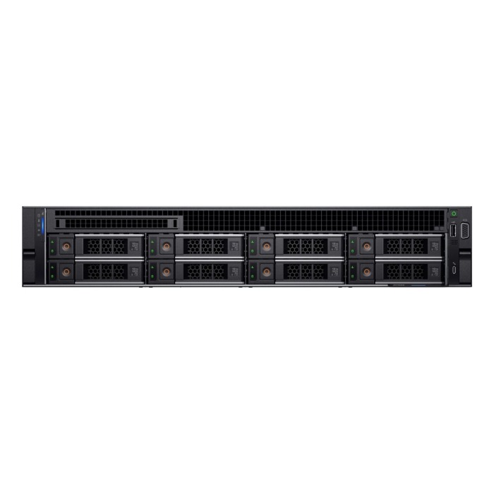 Server Dell PowerEdge R750xs 8x3.5" mit 2x Gold 5317, 64GB RAM-Speicher, H755, 4x 960GB SSD SATA 2.5", 4x10GbE SFP+, 2x Netzteil 1100W, Montageschienen, Abdeckung, iDRAC9 Enterprise
