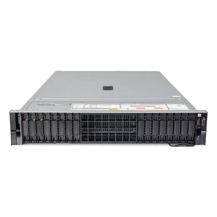 Server Dell PowerEdge R760 16x2.5"mit 2x Silver 4410Y, 64GB RAM-Speicher, H755, BOSS-N1mit 2x Dell 480GB SSD NVMe M.2, 8x 1.92TB SSD SATA 2.5", 2x1GbE, 4x10GbE SFP+, 2x Netzteil 1400W, Montageschienen, iDRAC9 Enterprise