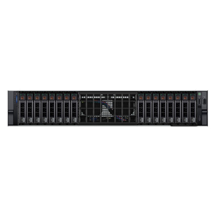 Server Dell PowerEdge R7615 16x2.5" mit 1x 9354, 256GB RAM, H965i, 4x 1.6TB SSD SAS 12G RI 2.5", 2x PSU, schienen, iDRAC 9