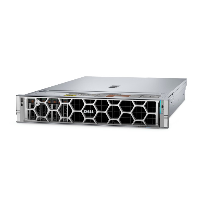 Server Dell PowerEdge R770 8x2.5" mit 2x 6740E, 64GB RAM-Speicher, H365i, 2x 480GB SSD SATA 2.5", 2x1GbE RJ45, 2x Netzteil, Montageschienen, iDRAC 10