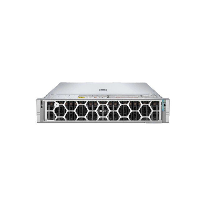 Server Dell PowerEdge R7725 8x2.5" with 2x EPYC 9135, 128GB RAM, H365i, 2x 480GB SSD SATA 2.5", 4x10GbE SFP+, 2x PSU 2400W, rails, iDRAC10 Core