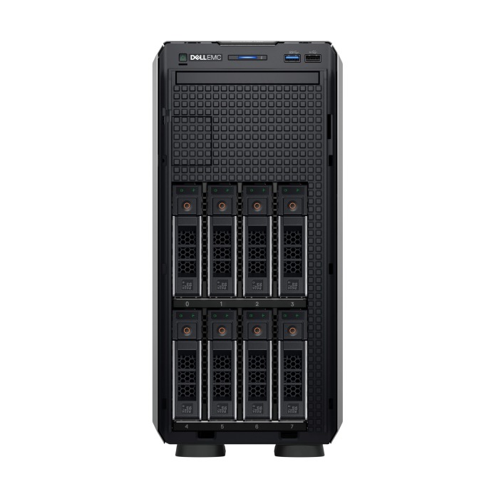 Server Dell PowerEdge T350 8x3.5" mit 1x E-2314, 32GB RAM-Speicher, BOSS-S1 mit 2x Dell 480GB SSD SATA RI M.2, 8x 6TB 7.2K SATA 6G 3.5", 2x10GbE SFP+, 2x Netzteil 600W, iDRAC9 Enterprise