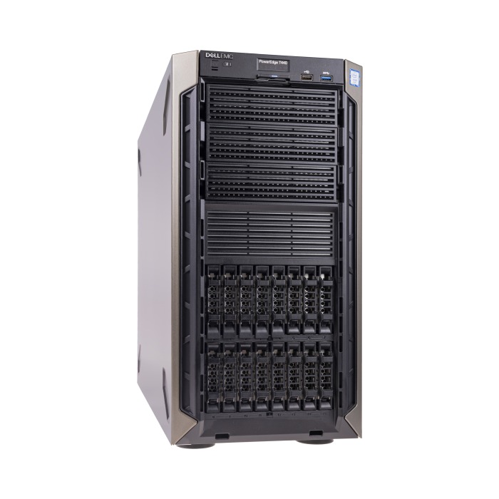 Server Dell PowerEdge T440 16x2.5" mit 2x Gold 6144, 256GB RAM, H730P, 2x 240GB SSD SATA 6G MU 2.5", 2x PSU, iDRAC 9