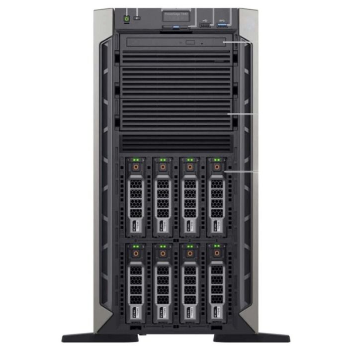 Server Dell PowerEdge T440 8x3.5" with 2x Gold 6134, 128GB RAM, 2x 600GB 10K SAS 2.5", 6x 4TB SAS 3.5", 2x PSU, iDRAC 9
